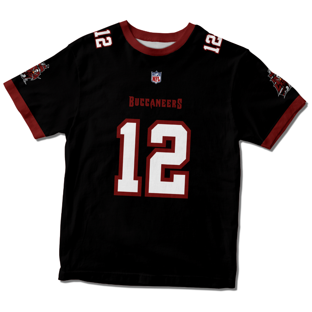 Camisa Camiseta Tampa Bay Buccaneers preta Tom Brady