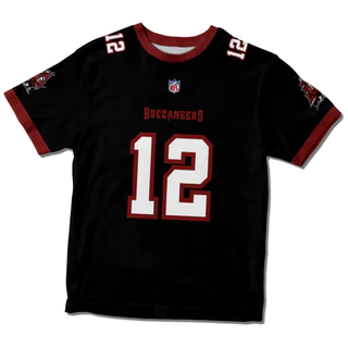 Camisa Camiseta Tampa Bay Buccaneers preta Tom Brady