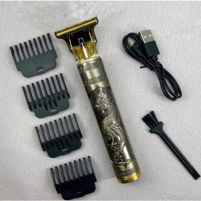 Máquina de cortar cabelo barbeiro profissional dragão elétrica bateria recarregável