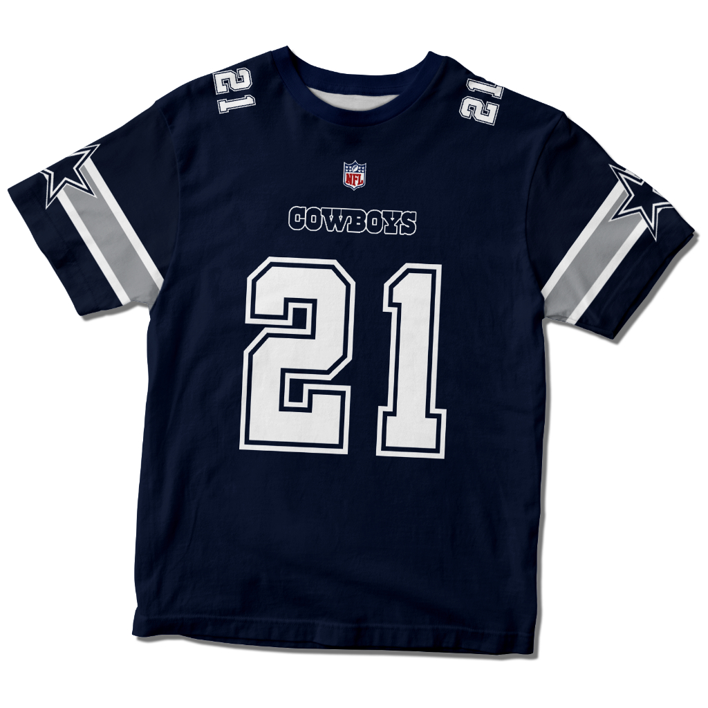Camisa Camiseta Dallas Cowboys Azul Elliott