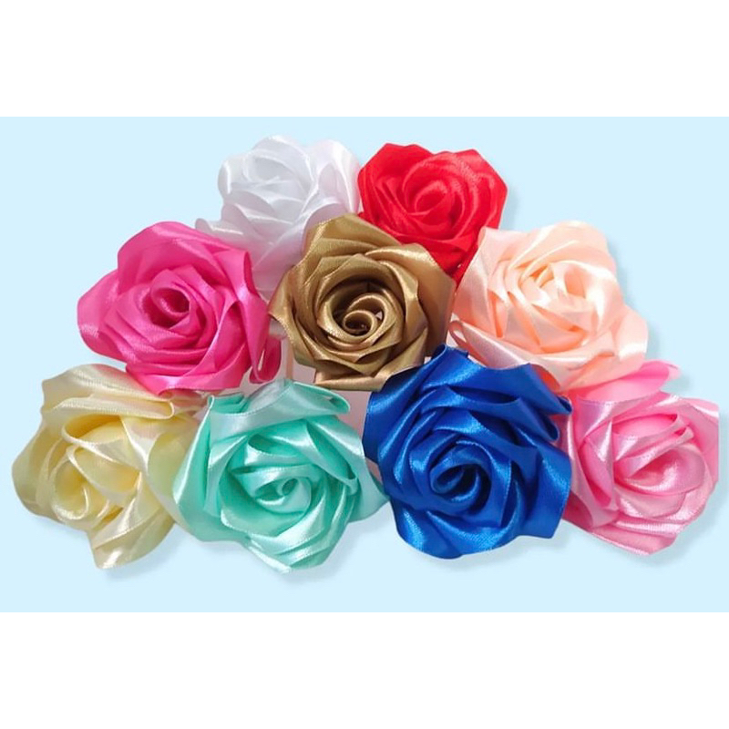 8 unidades de botão de flor de cetim (todas as cores) | Shopee Brasil