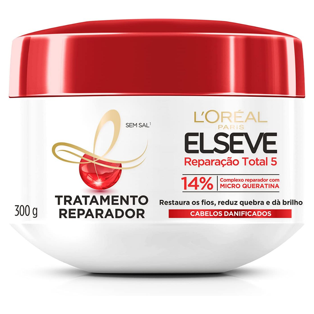 Máscara De Tratamento Reparação Total 5 Elseve L'oréal Paris RT5 300g ...