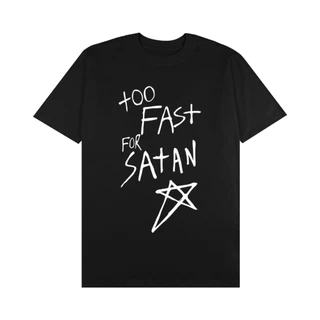 Camiseta Camisa Satan Larga Oversized Estampada