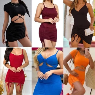 kit 3 vestidos femininos modelos gringos - veste 36 a 40 - vestido feminino curto - roupa feminina