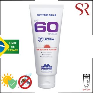 Protetor Solar Uv Fps 60 Com Repelente De Insetos não oleoso hipoalergênico - proteção Contra Mosquitos Pernilongo Aedes Aegypti, mosquito da Dengue, Zika Vírus e Chikungunya