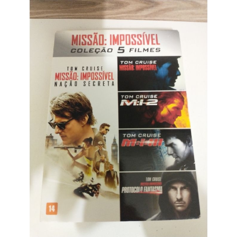 Box Dvd Missão Impossível Coleção 5 Filmes Originais Shopee Brasil 6707