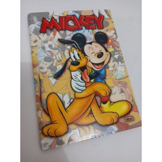 Caderno Pequeno do Mickey 96 folhas Capa dura antigo vintage