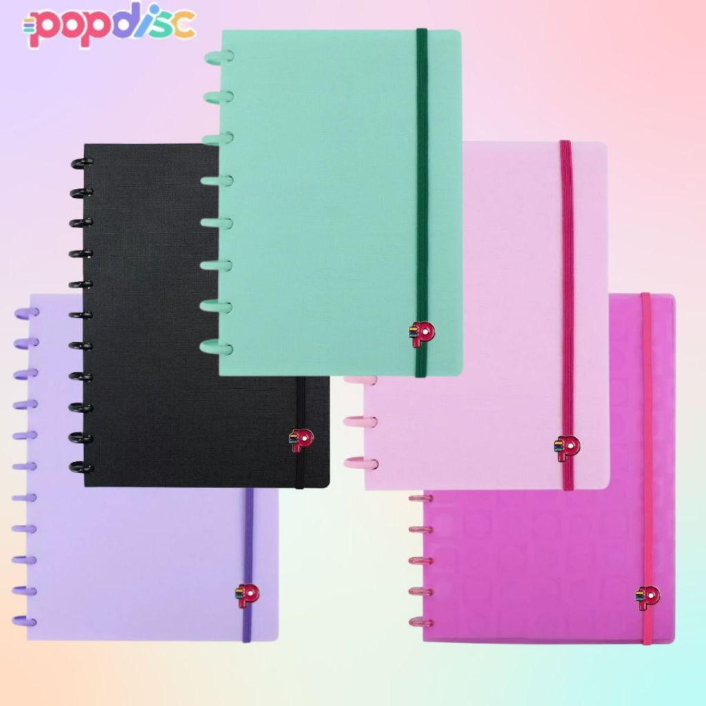 Caderno Pop Disc Colors Escolar e Faculdade - Grande | Shopee Brasil