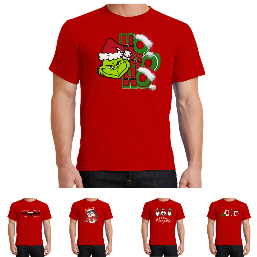 Camiseta Natal Natalina 100% Algodão Vermelho