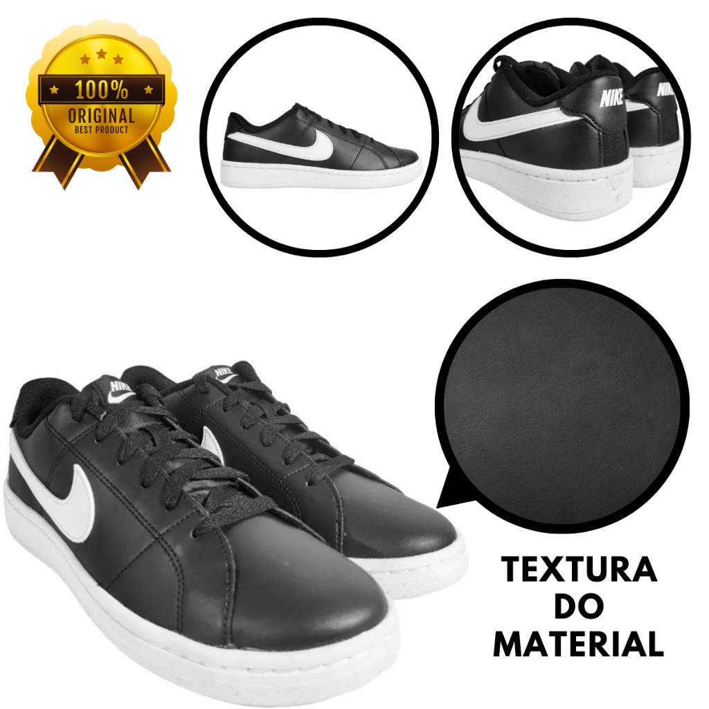 TENIS NIKE COURT ROYALE 2 Preto/Branco