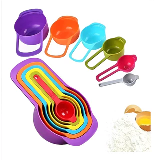 Conjunto Colher Xicaras Medidoras Multicoloridas Várias Medidas 250ml 125ml 85ml 60ml 15ml 7,5ml em Oferta na Shopee