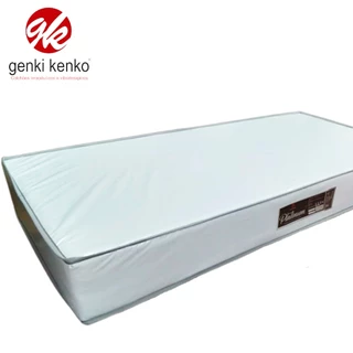 Colchão Impermeável Solteiro Imperial D28 88x188cm Azul ou Branco - Genki Kenko