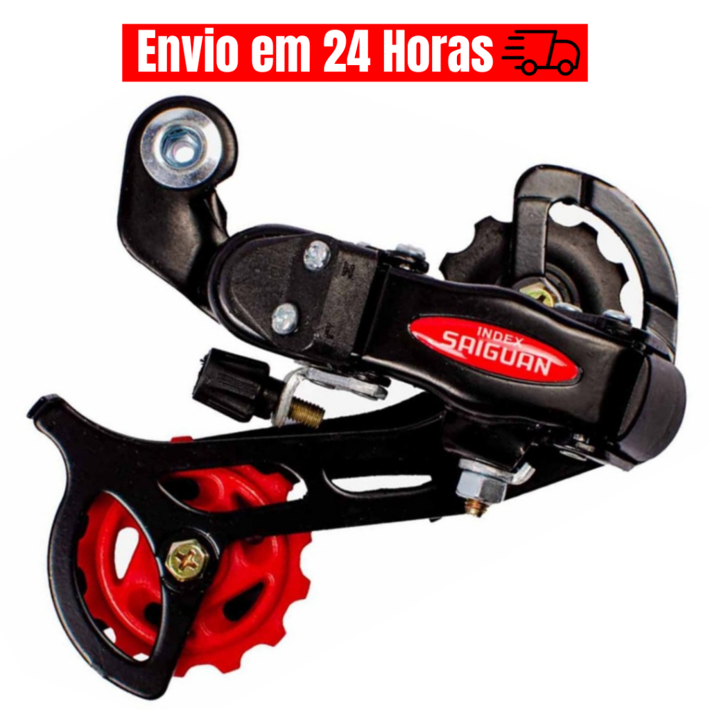 Câmbio Traseiro 7v Index Sem Gancheira Passador Macaquinho Bike Mtb 21v Preto