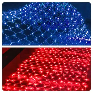 Pisca-Pisca Natal Rede 240 Led 3 metros 110V - Para Decoração Natalina Ano Novo Casamento 8 Funções