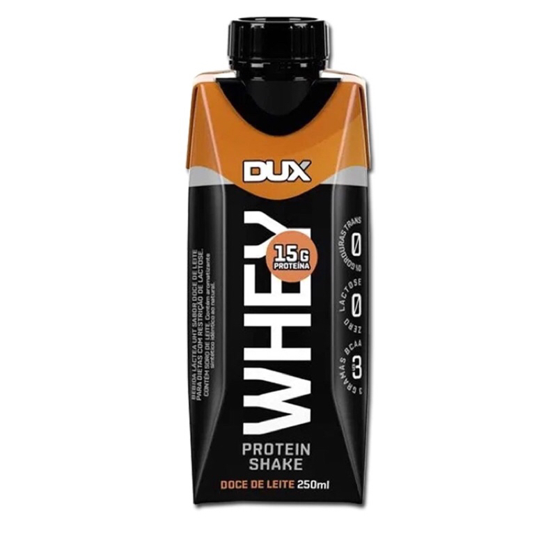 Whey Protein Shake – Sabor DOCE DE LEITE 250mL – Dux Nutrition – Pronto para beber – Protein Shake – Dux Nutrition / Whey Protein Liquido (250ml)
