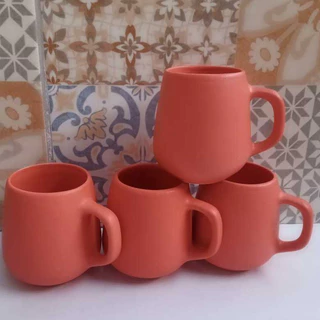 Jogo 6 Xicara Caneca Bojuda 260ml Porcelana Chá Café