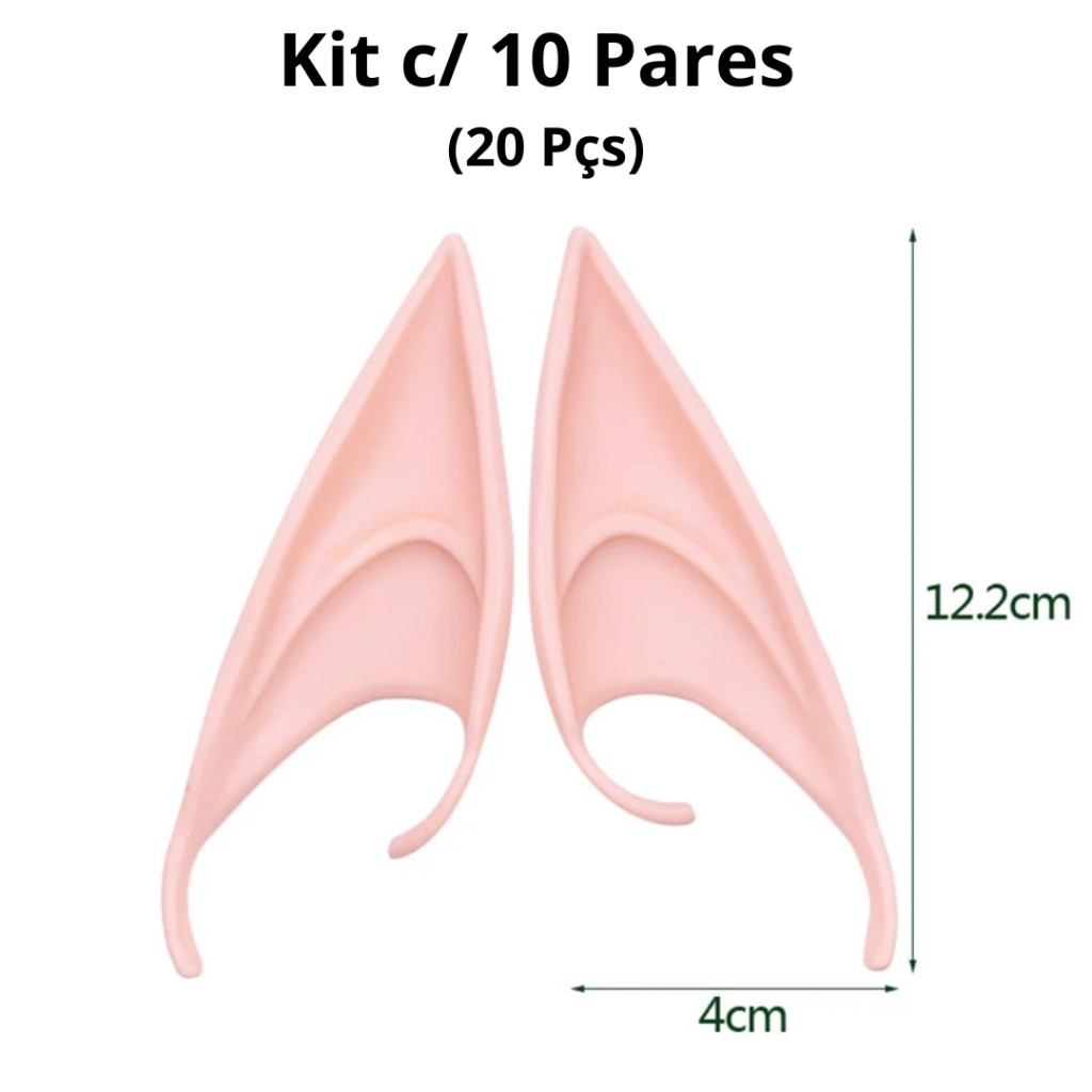Holibanna 4 Pares Orelhas De Elfo Orelhas De Duende Falsas Orelhas Falsas  De Elfo Punho De Orelha De Elfo Traje De Elfo De Halloween Orelhas Cosplay  Senhorita Roupas Dia Das Bruxas Emulsão