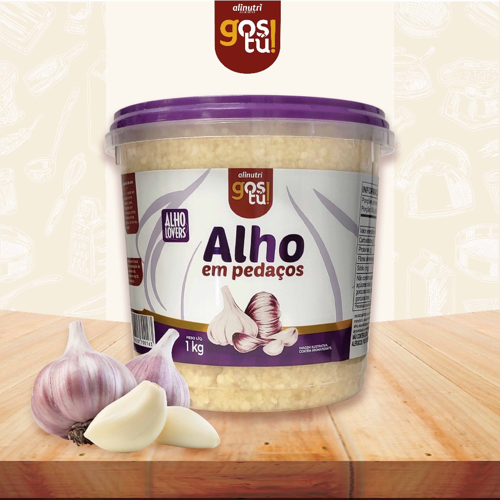 Alho em Pedaços Alinutri Gostu! 1kg