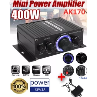 Amplificador Ak170 Hifi Estéreo Bass de alto falante para caixa de som casa carro duas saídas de som 4 a 16Ohms