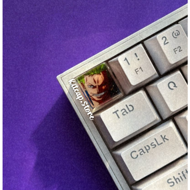 Keycaps Teclas Zoro One Piece para Teclado Mecânico