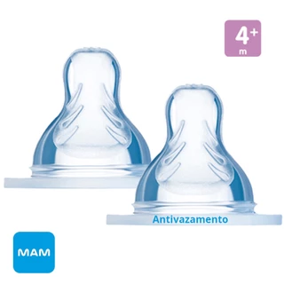 Bico Antivazamento MAM Mamadeiras Fluxo Rápido 4+ meses Embalagem Dupla