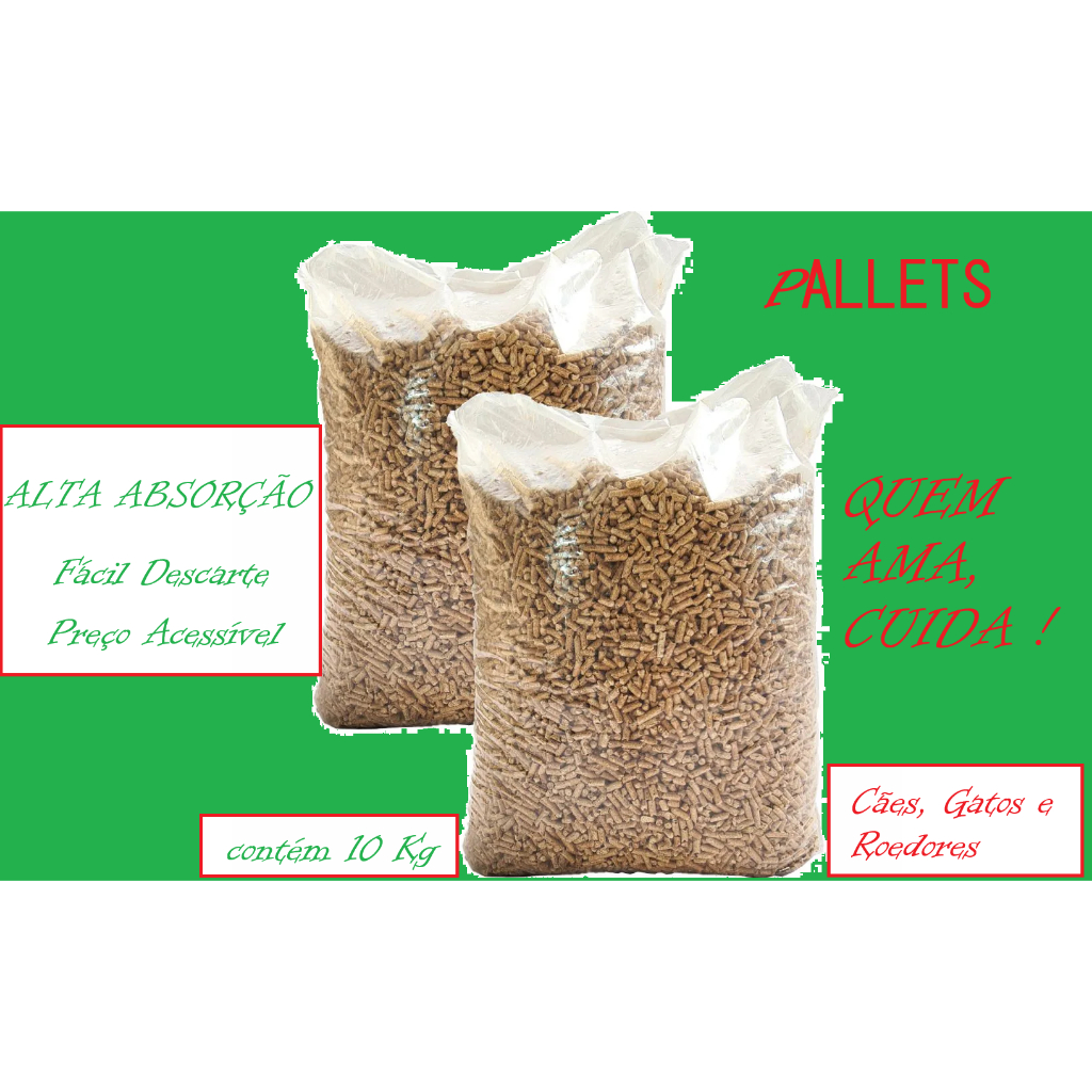 Granulado higiênico de madeira 10kg para gatos e roedores e gatos filhotes