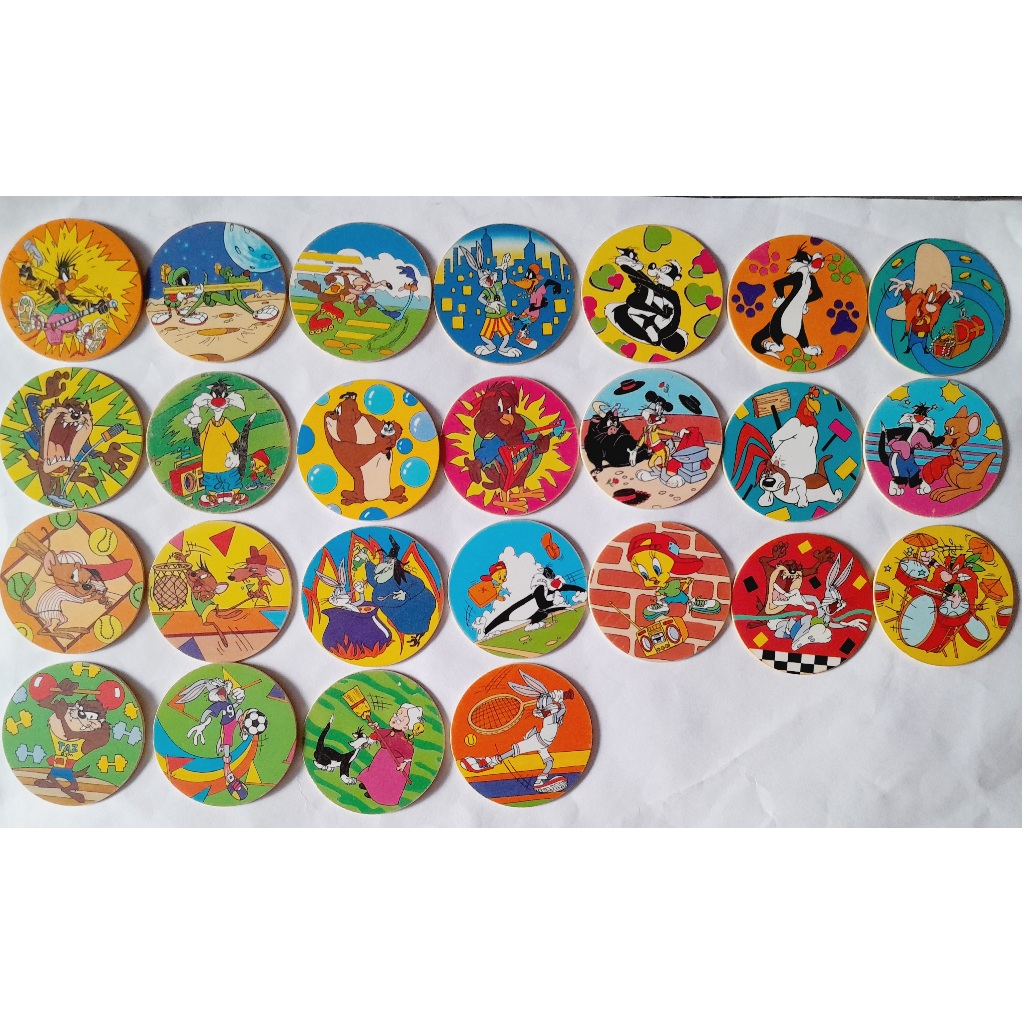 Lote 25 Tazos Looney Tunes - Elma Chips | Shopee Brasil