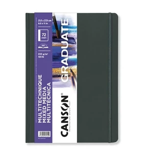 Bloco Canson Graduate Multitécnica 14x21,6 Capa Dura 72 Pgs