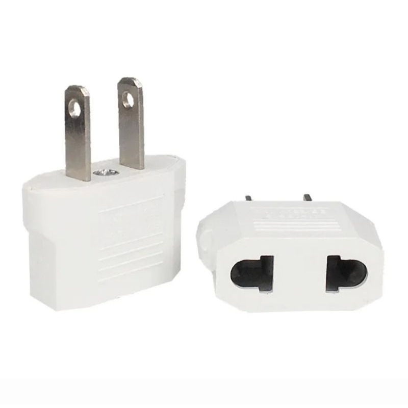 Adaptador tomada branco pino saída chato us 1 unidade