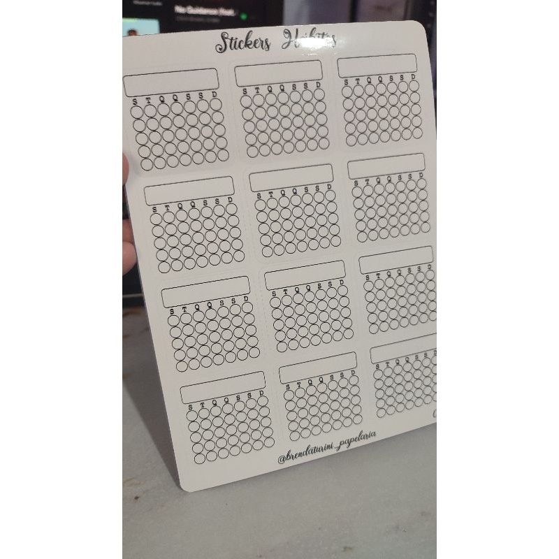 Adesivo de hábitos/habit tracker