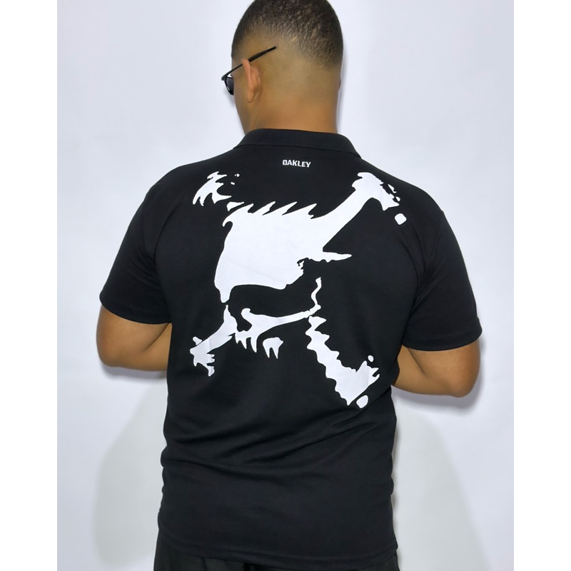 Camisa Polo Oakley Skull Branca (Gg)