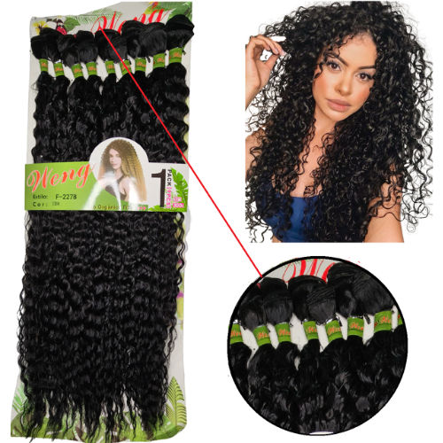 Cabelo Orgânico Cacheado 70cm Crochet Braid 300g Preto - Weng - Mega Hair -  Magazine Luiza