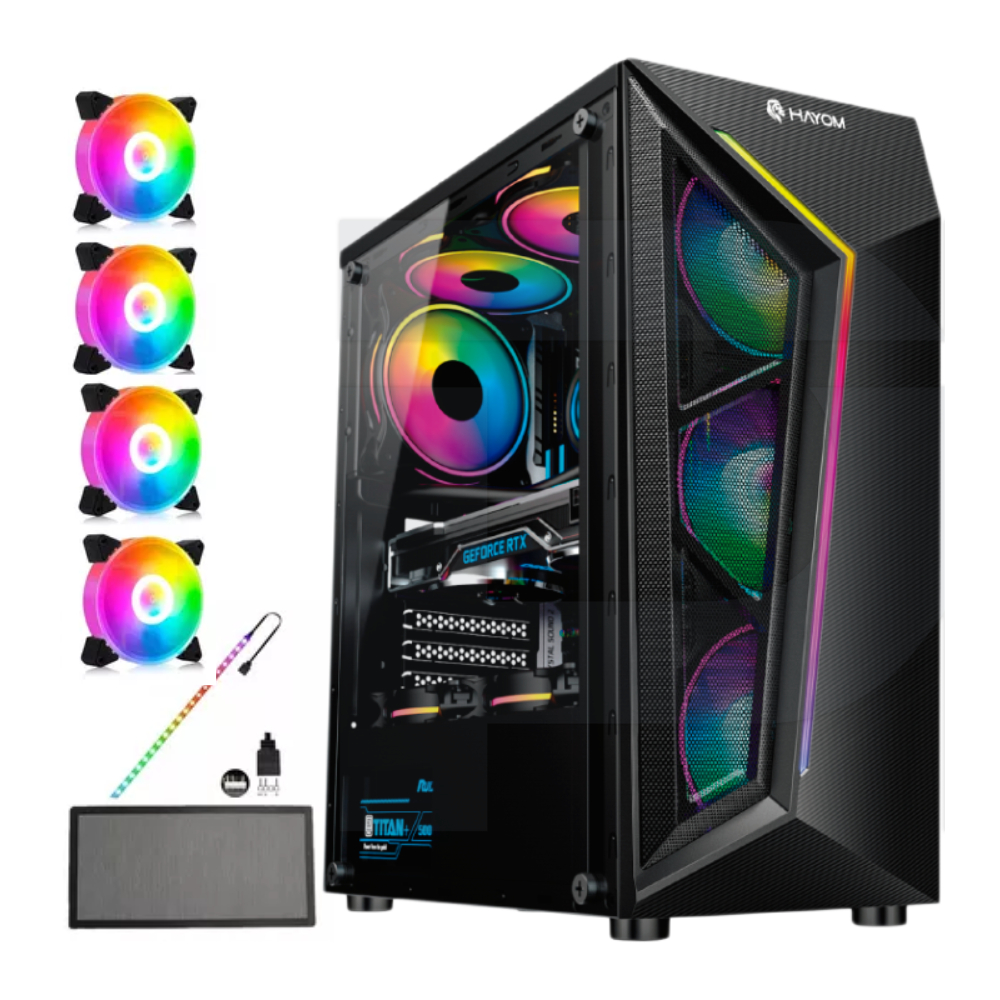 Gabinete Pc Gamer Com 4 Fans Rgb Inclusas
