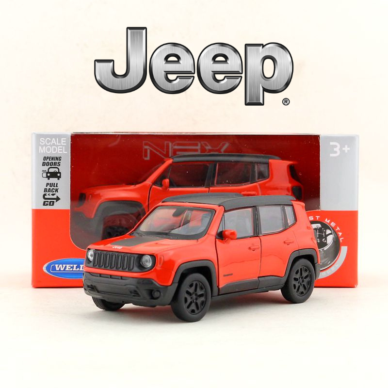 Miniatura De Ferro Colecao Jeep Renegade Trailhawk Welly Escala 1 36 Em Metal Abre as Portas Envio Imediato Shopee Brasil