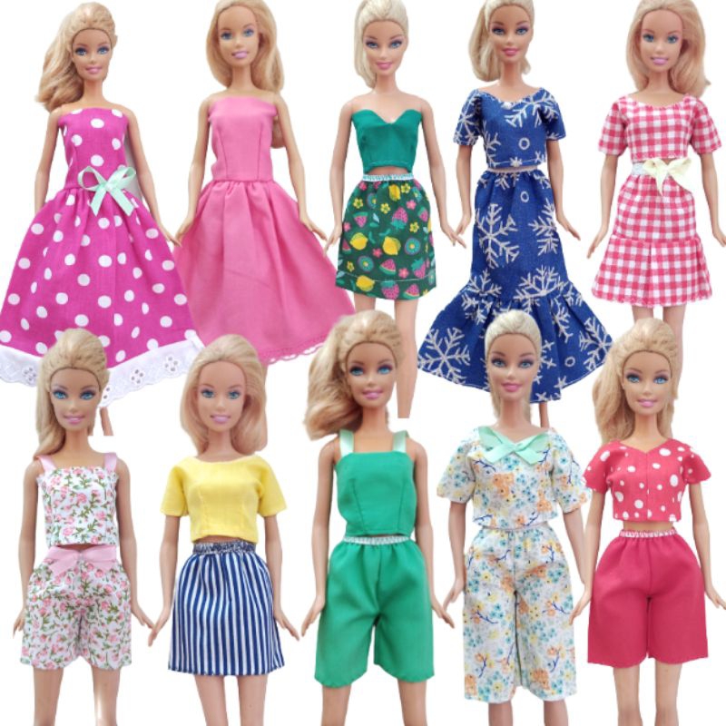 Em promoção! 8 Itens/ Lote De Roupas Para A Barbie Jogo De Vestir Roupa  Tops, Calças De 30 Cm De Moda De Vestido De Miniatura De Acessórios Para A  Barbie Presentes Diy