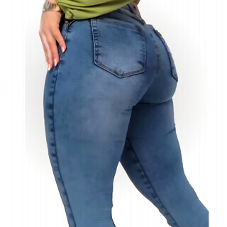 CALÇA JEANS FEMININA DESTROYED - Loja Mel e Pimenta