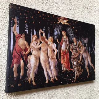 Quadro Decorativo A Primavera de Sandro Botticelli Obra de arte renascentista em Tela Acetinada
