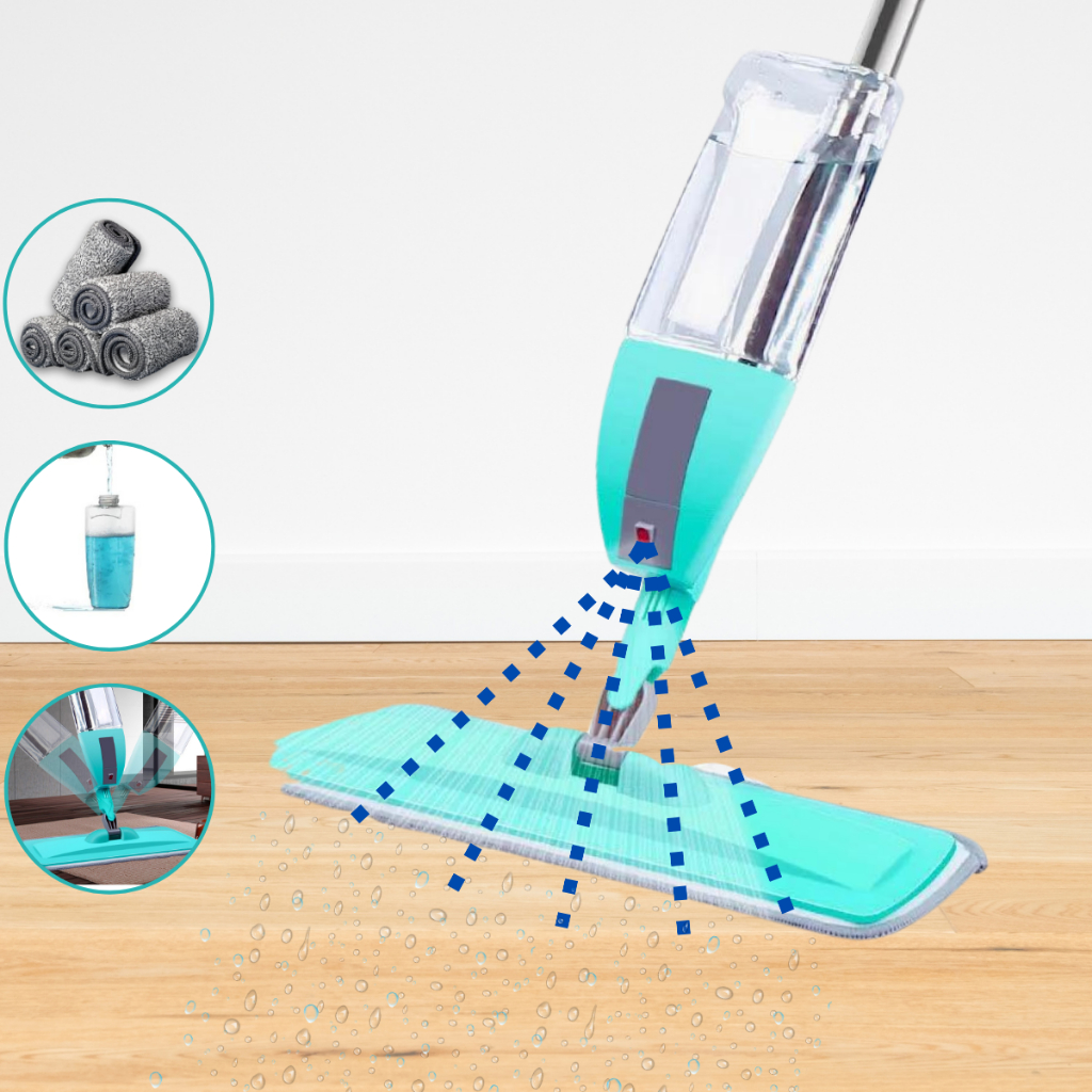 Mop Spray Giratório Limpeza Flash Mágico Rodo Esfregão Flat