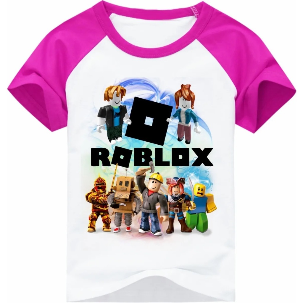 Roblox-Pijama impresso de desenho animado infantil, calça de manga curta,  presente de aniversário, jogo, novo