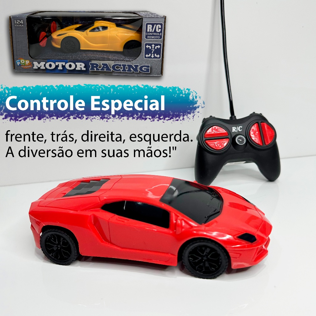 Carro C/controle Remoto Interlagos C/4 Funçoes Art Brink - Mundo 25