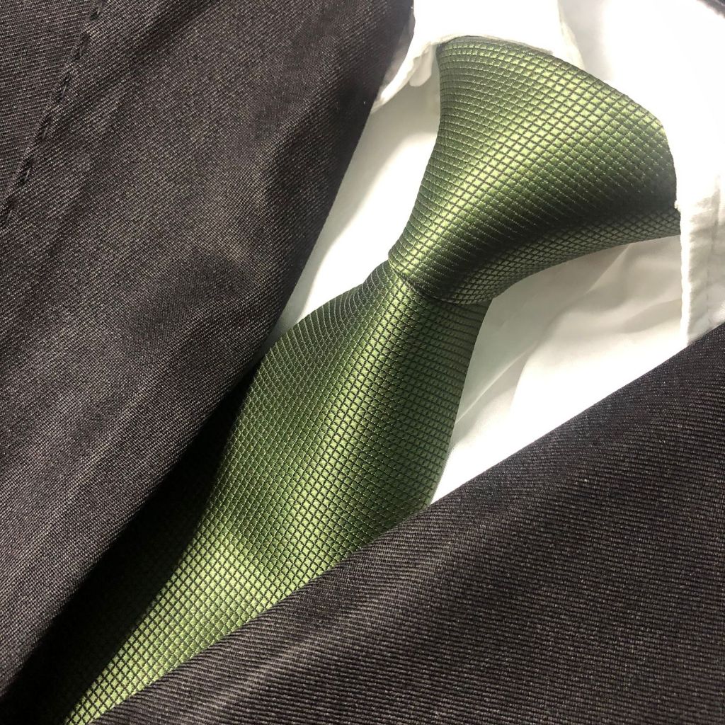 Gravata Verde Oliva Slim Casamento Texturizada Importada Congresso Evento