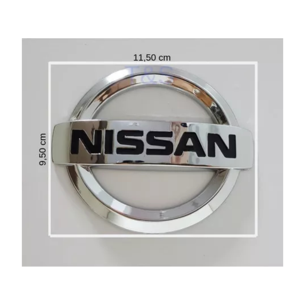 Emblema Nissan Maçaneta Tampa Traseira Frontier 2008 2009 2010 2011 2012 2013 2014