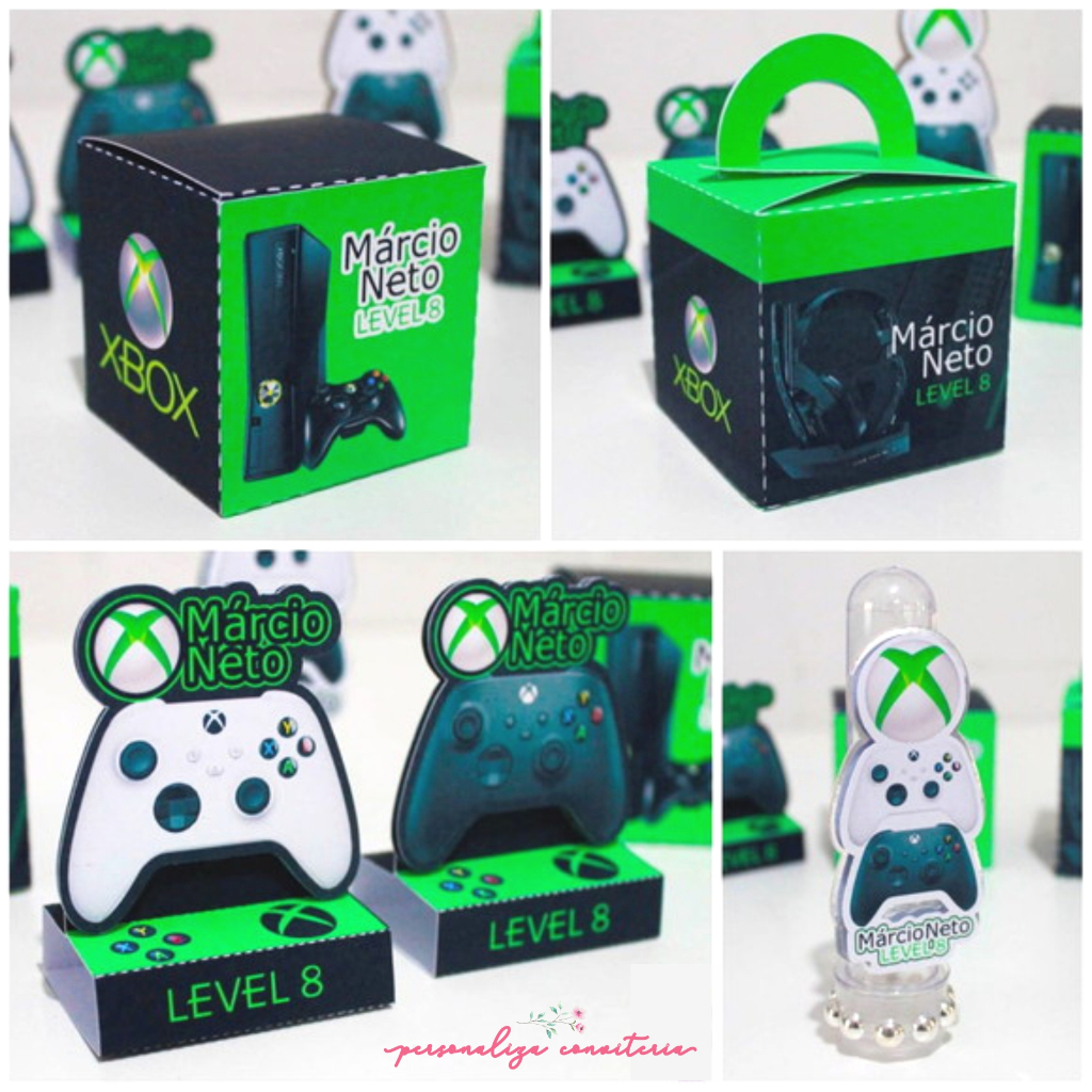 Kit festa xbox video game personalizada [12 itens] | Shopee Brasil