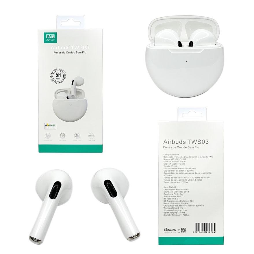 PRO5 5.0 auriculares sem fio Bluetooth para celular/Trabalhar