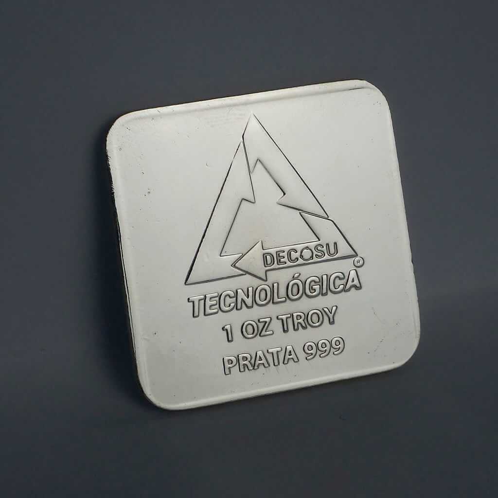 Barra De Prata Pura 1 Oz Troy 999