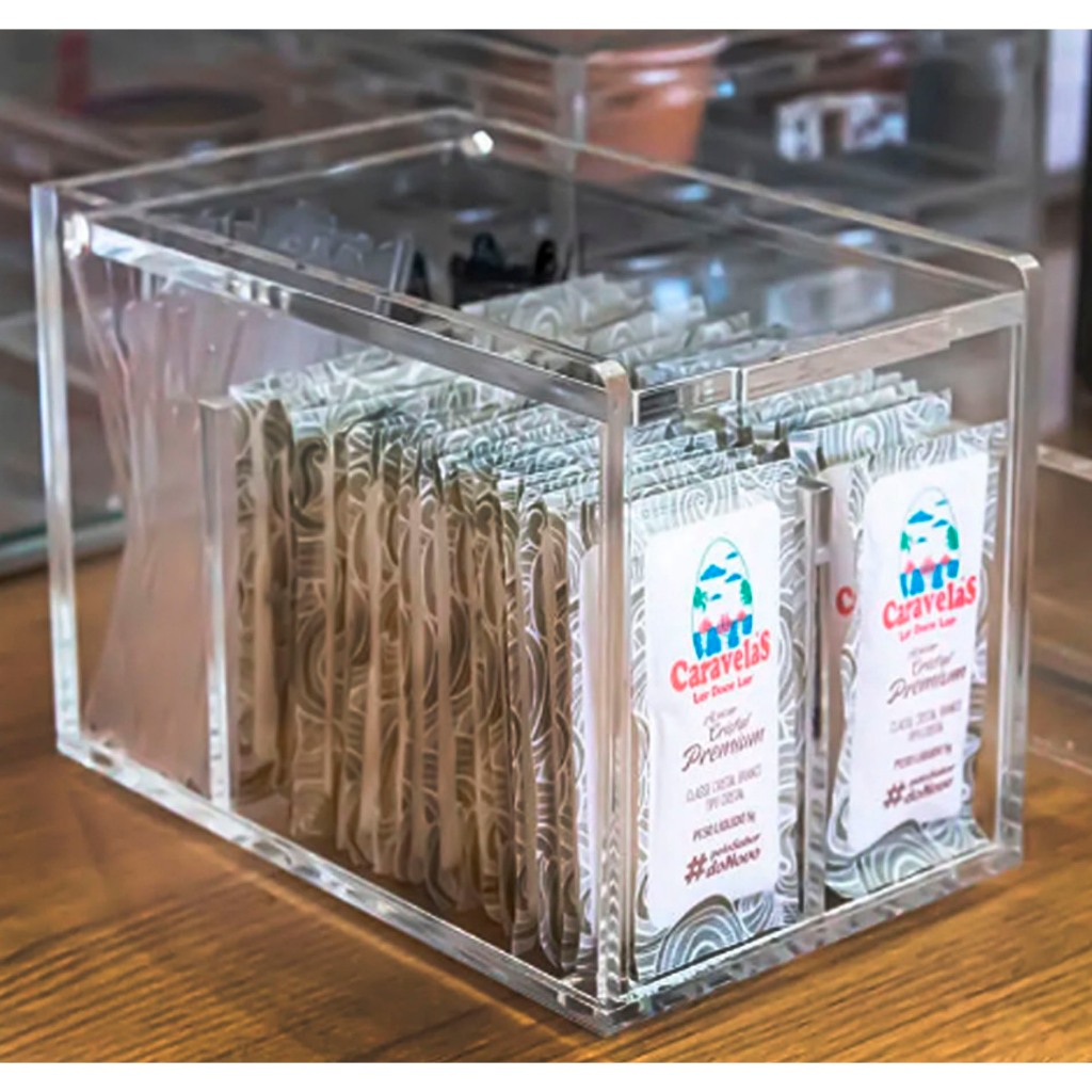 Porta sache de açucar e adoçante em acrilico