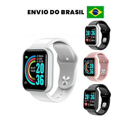 Smartwatch D20 Compatível com IOS e Android Troca foto da tela