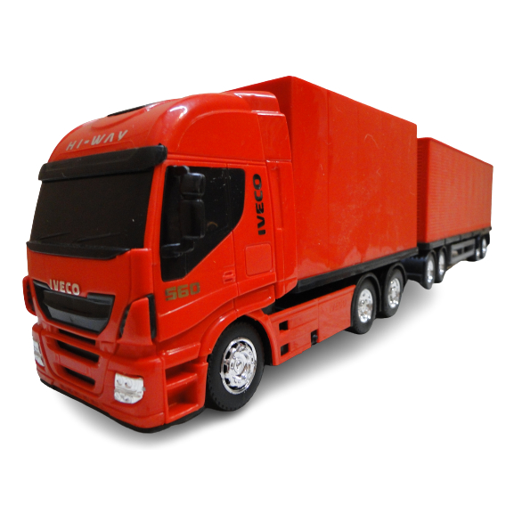 Caminhao Brinquedo Iveco S Way Hi Way Bau Dolly 9 Eixo Carga