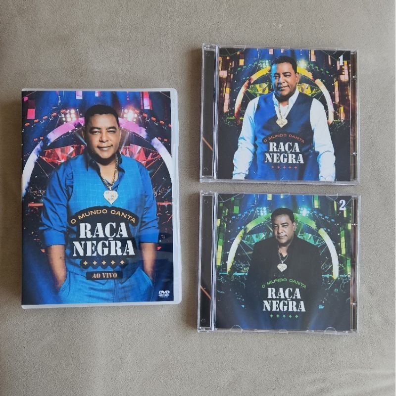 Kit Raça Negra (02 Cd's + 01 Dvd) O Mundo Canta Raça Negra Ao Vivo