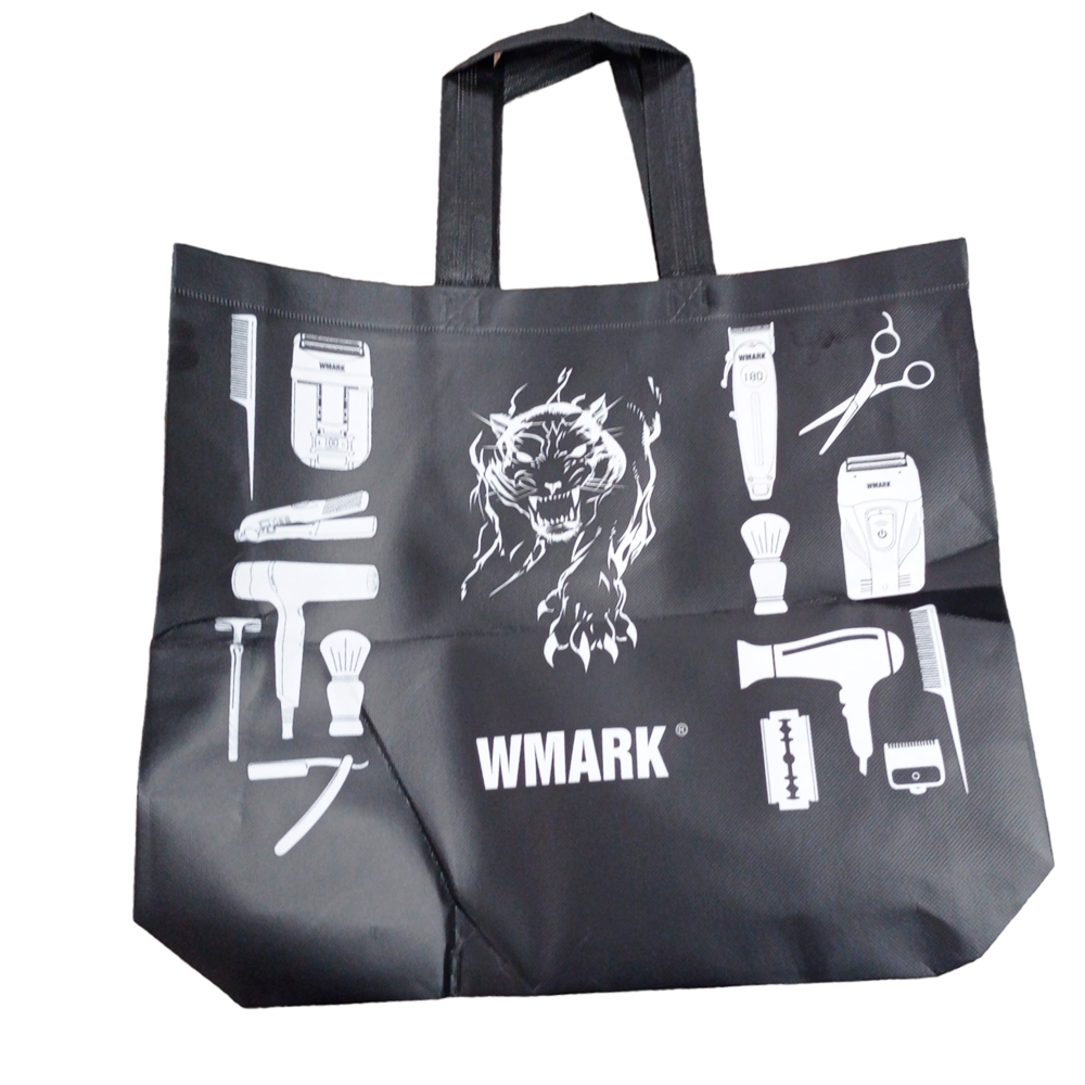 Sacola Rafia Retornavel Estampa Personalizada Wmark Preto